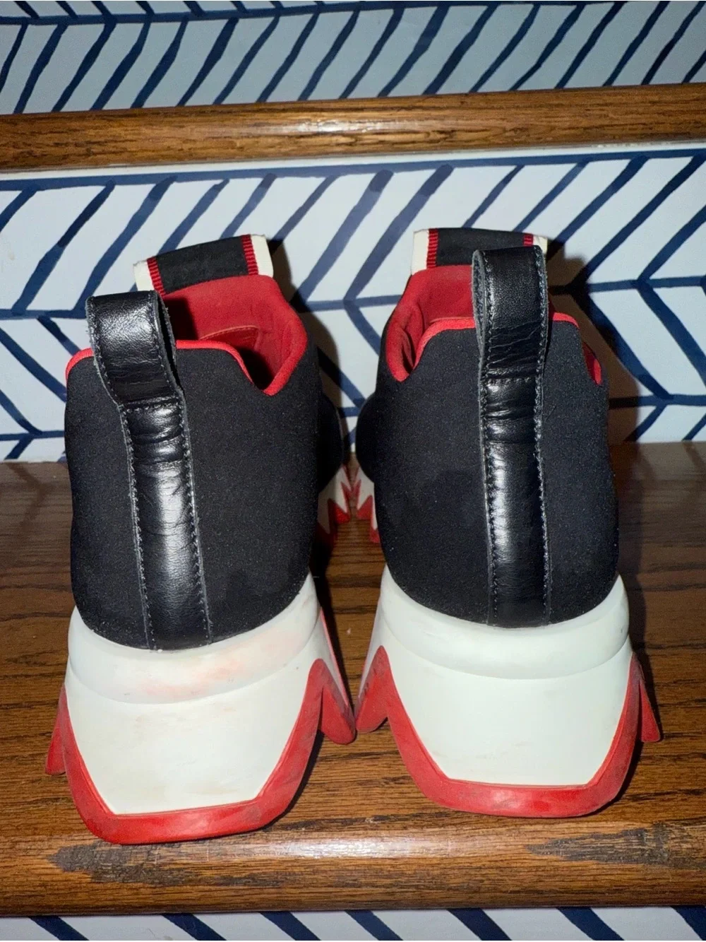 Christian Louboutin Tiketa Run slip-on Black Red Sneakers